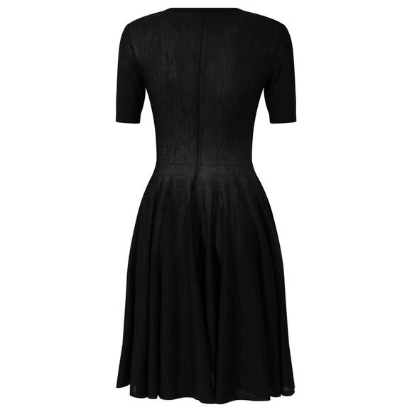 ALAIA Knit Fit and Flare Dress Women BLACK Dresses - Picture 2 of 2